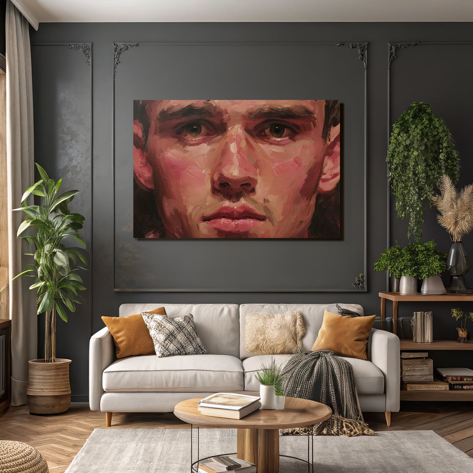 Junger Mann Portraet Impressionistisch Stil