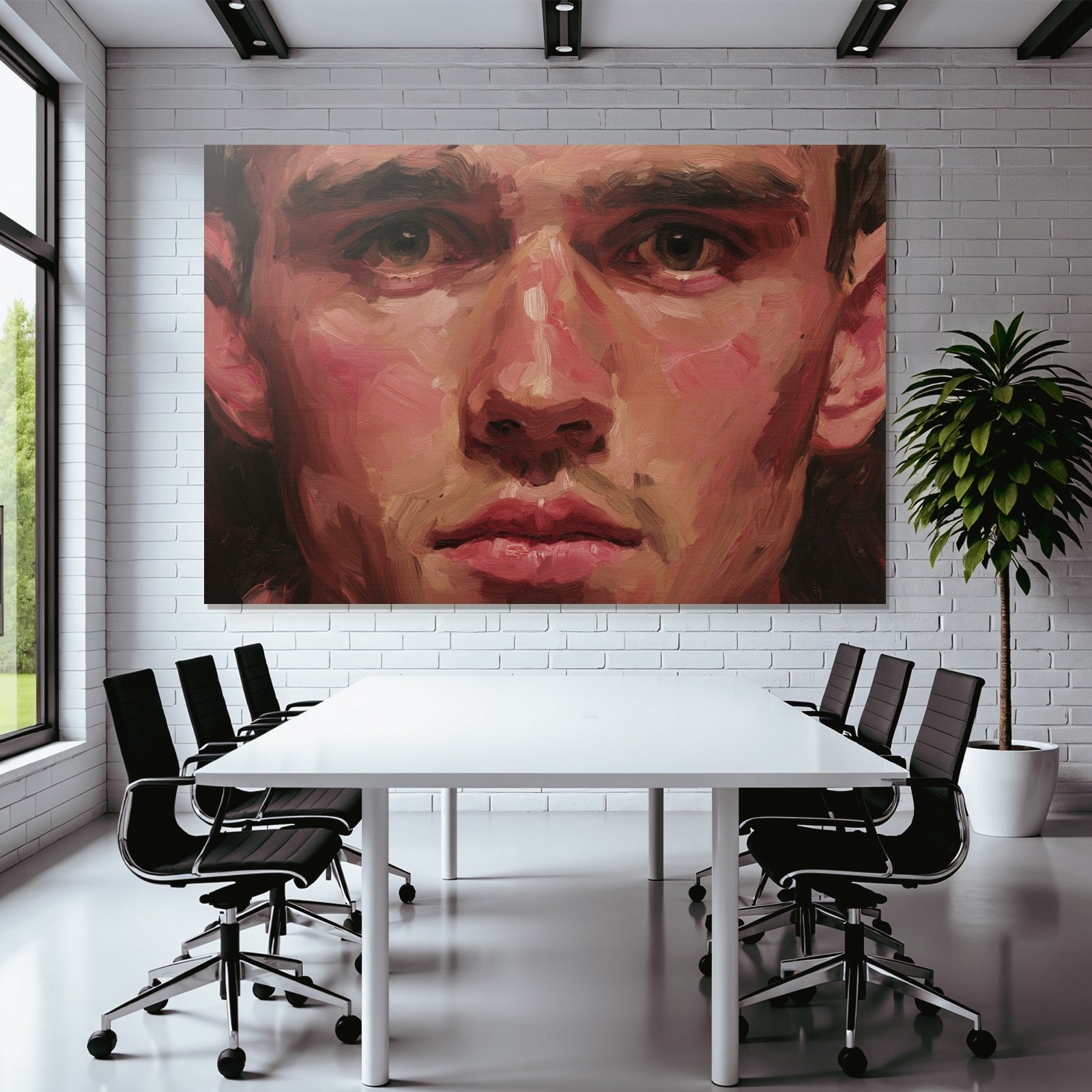 Junger Mann Portraet Impressionistisch Stil