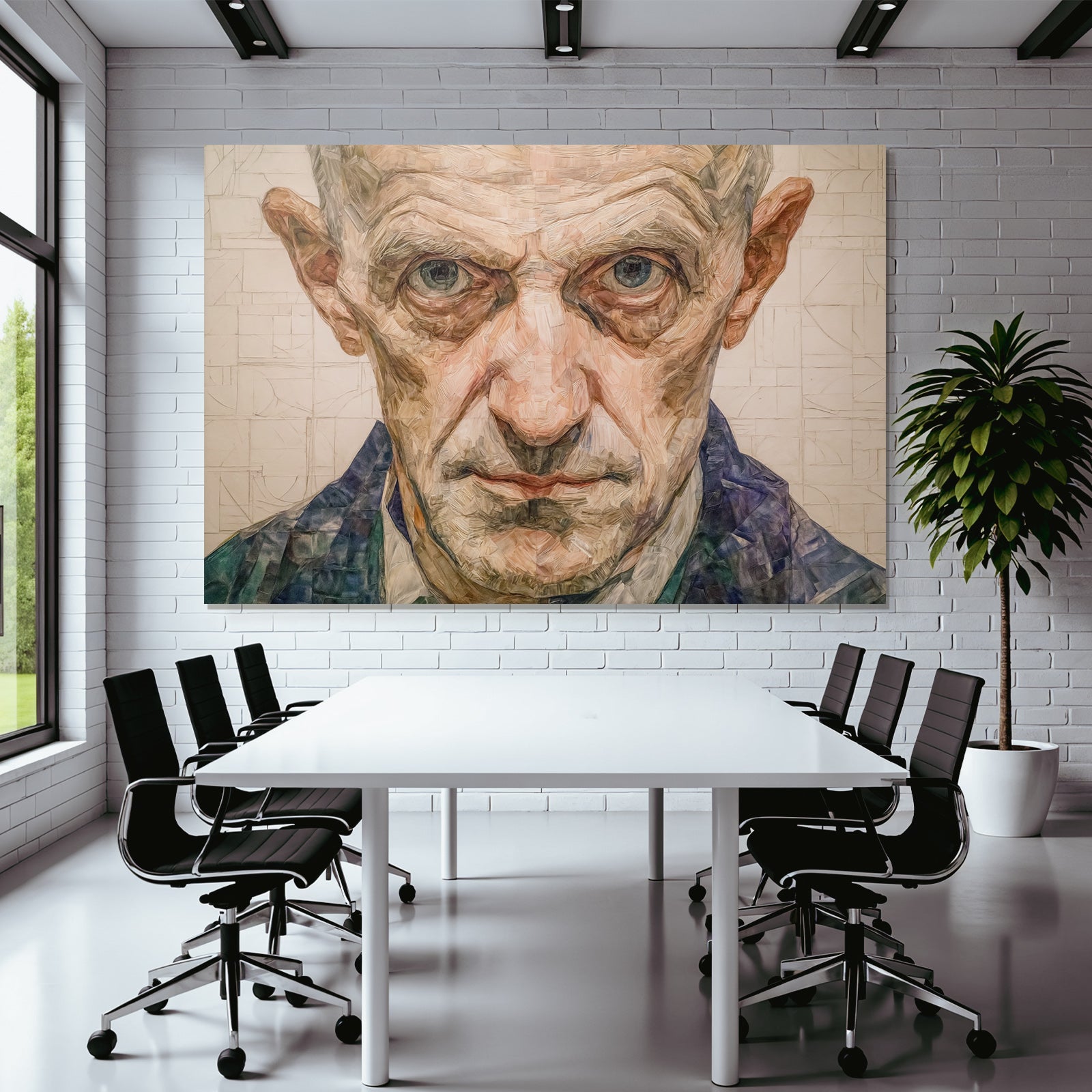 Kunstvoll Malerisches Portrait Einer Person