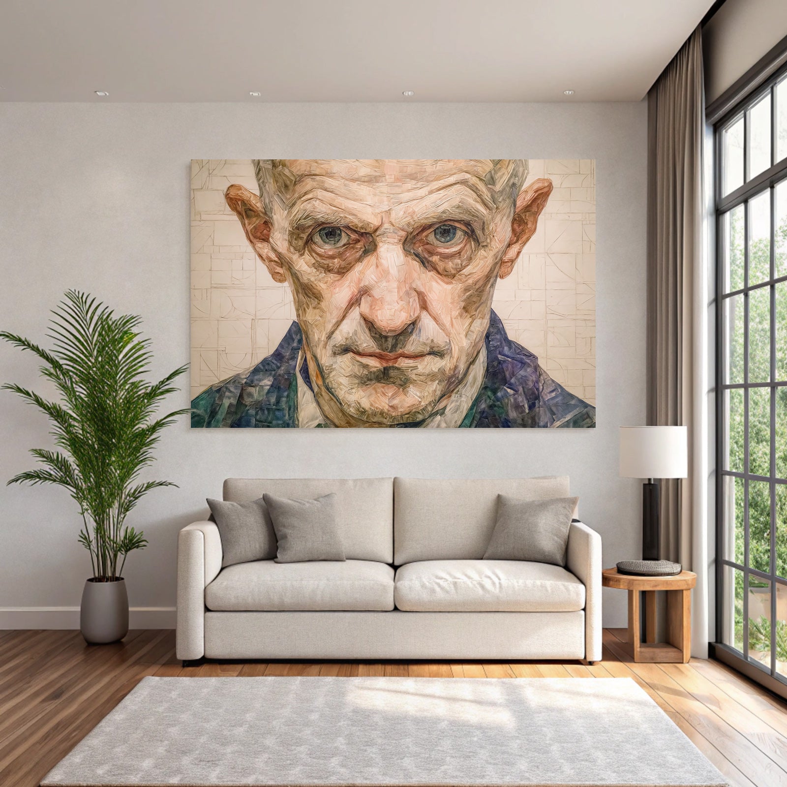 Kunstvoll Malerisches Portrait Einer Person