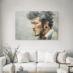 Mann Im Profil Nachdenklich Gedaechtnis Oelbild Digitalkunst