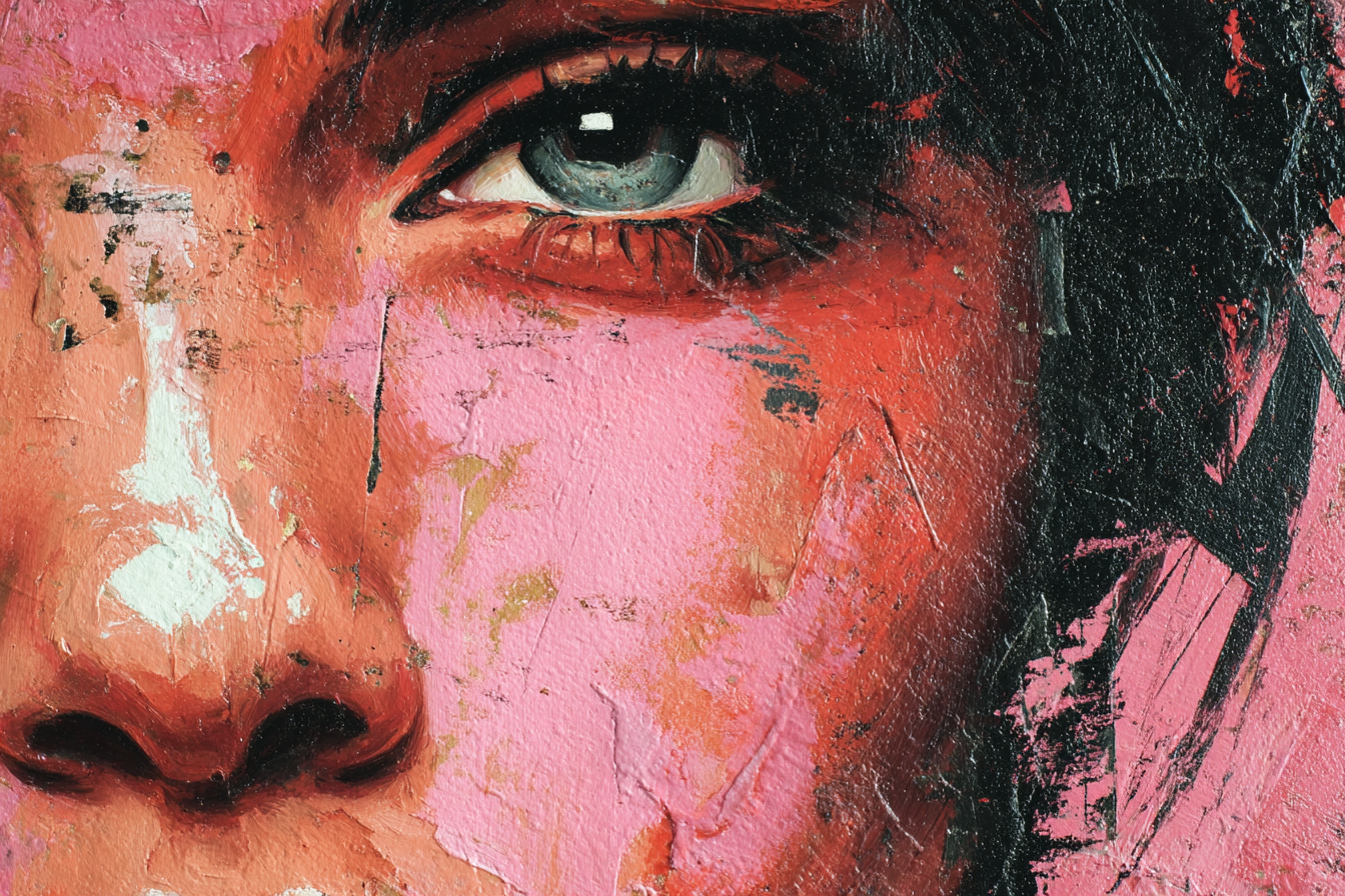 Nahaufnahme Eines Auges Bunte Farben Gefuellte Emotionen | Fine Art und Malerei | Kunstgattungen