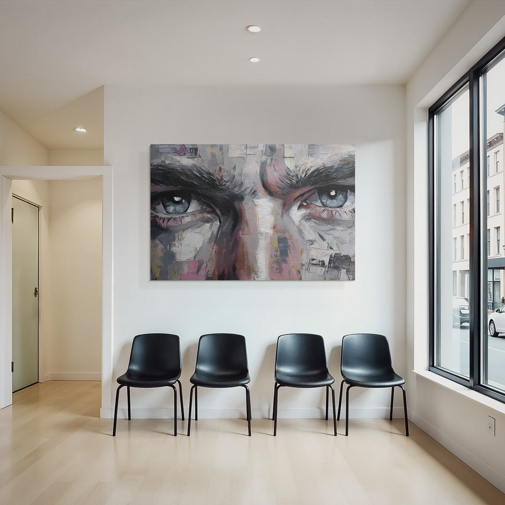 Nahe Augen Expressive Malerei Fuehlen Abstraktion