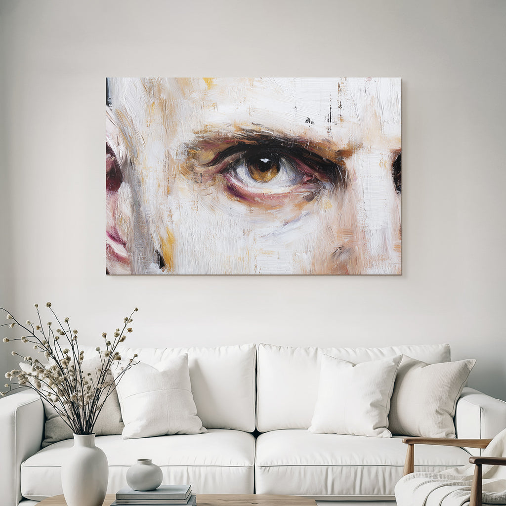 Naheaufnahme Eines Auges In Einem Painting Mit Texturierter Stil