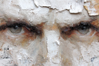 Naheaufnahme Texturiertes Kunstwerk Augen Ausdrucksvoll Abstrakt | Fine Art und Malerei | Kunstgattungen
