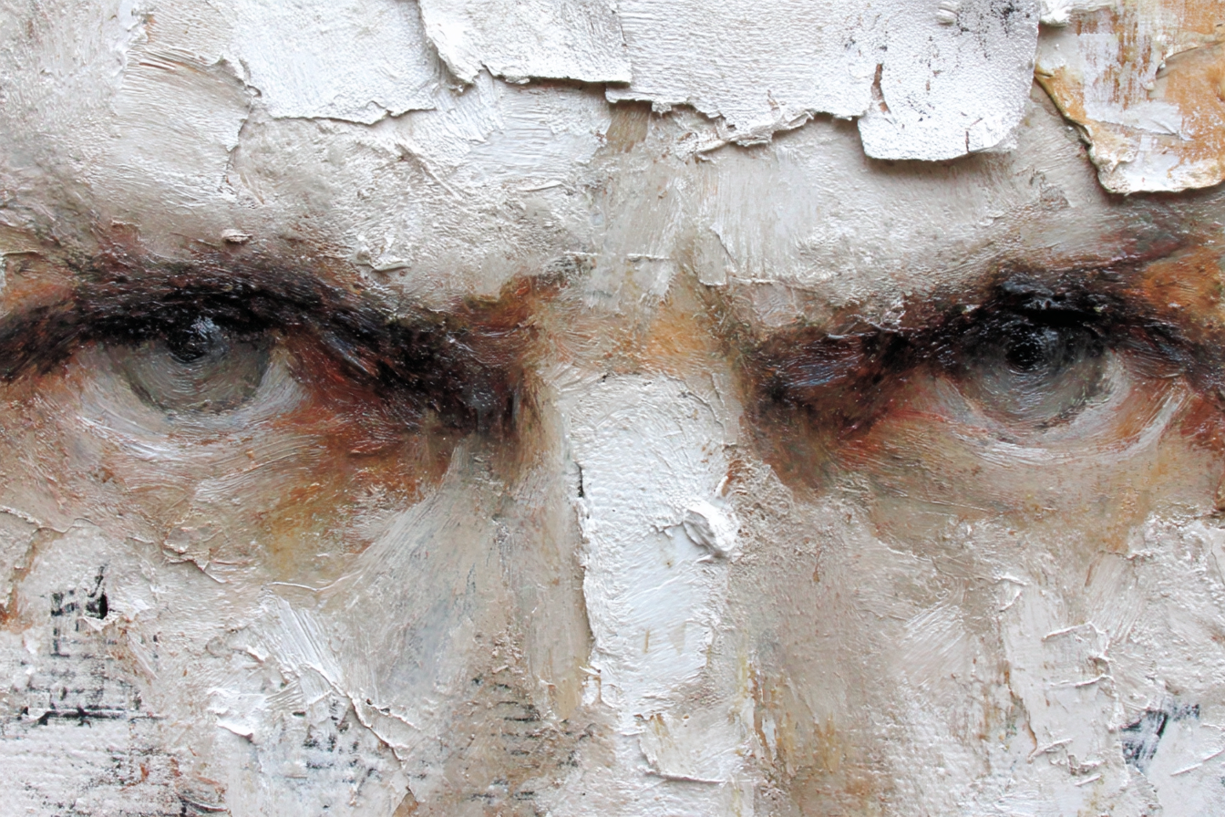 Naheaufnahme Texturiertes Kunstwerk Augen Ausdrucksvoll Abstrakt | Fine Art und Malerei | Kunstgattungen