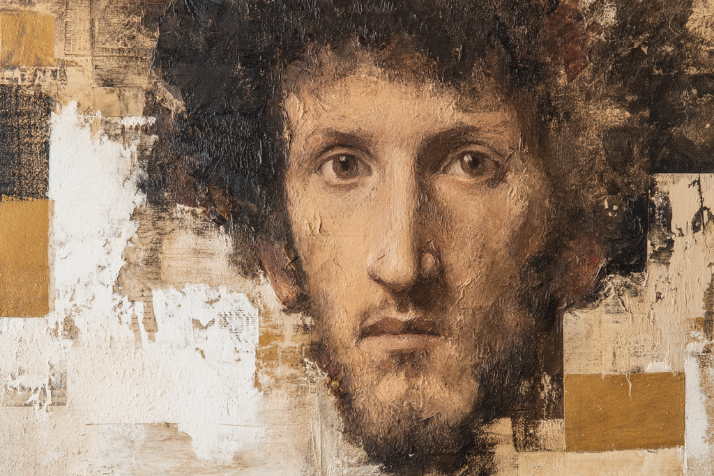 Portraet Eines Menschen Erde Toene Abstrakte Formen | Fine Art und Malerei | Kunstgattungen