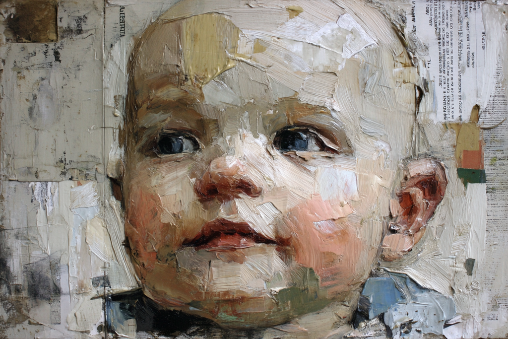 Portrait Des Kindes Expressive Maltechnik Mit Texturierter Brushstroke | Fine Art und Malerei | Kunstgattungen