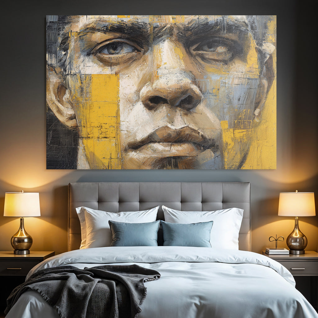 Stylisierte Portraet Detailaufnahme Gesicht Augen Expressionistisch