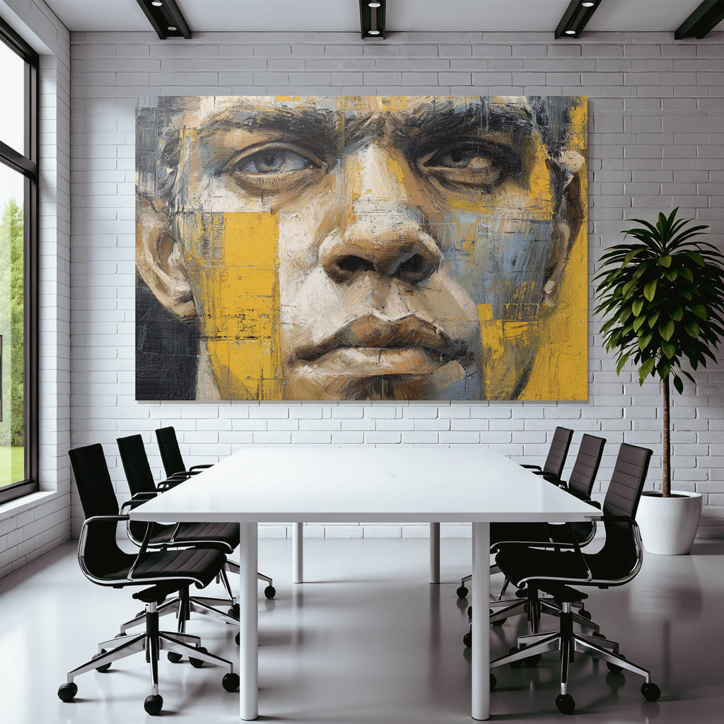 Stylisierte Portraet Detailaufnahme Gesicht Augen Expressionistisch