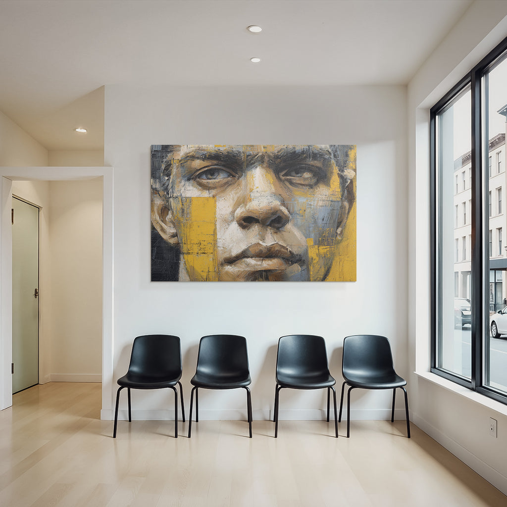 Stylisierte Portraet Detailaufnahme Gesicht Augen Expressionistisch