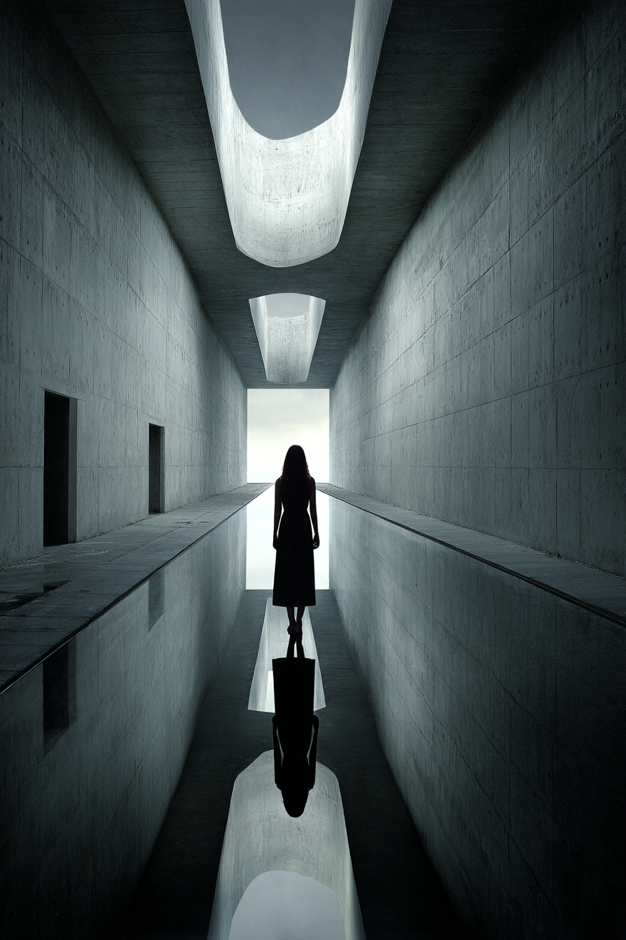 Portrait Minimalistische Architektur Korridor Licht Reflexionen | Fotografie | Kunstgattungen