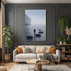 Foggy Scene Moderne Architektur Minimalistisch