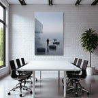 Foggy Scene Moderne Architektur Minimalistisch