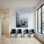 Foggy Scene Moderne Architektur Minimalistisch