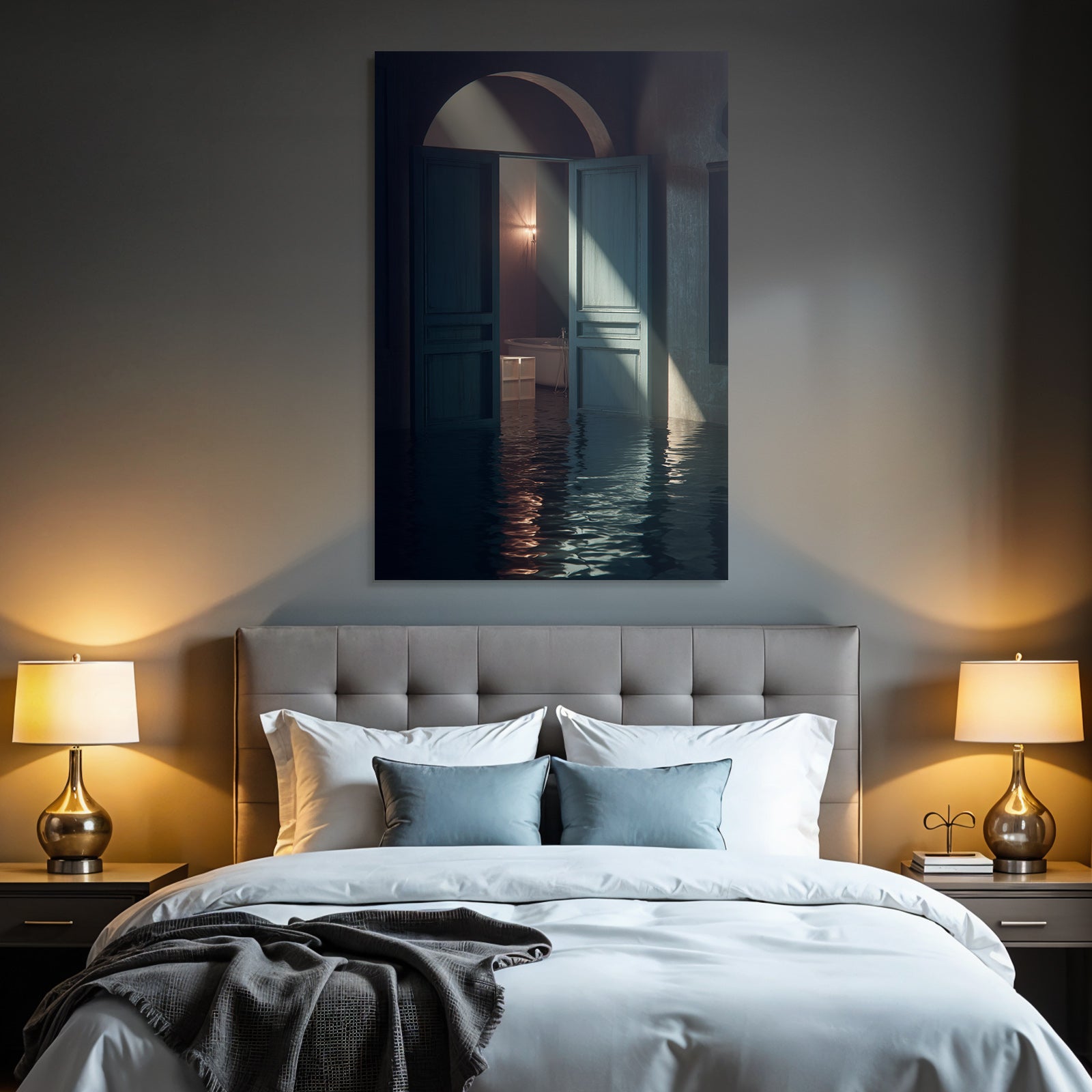 Landscape Flutendes Zimmer Mit Baedezimmer Und Badewanne