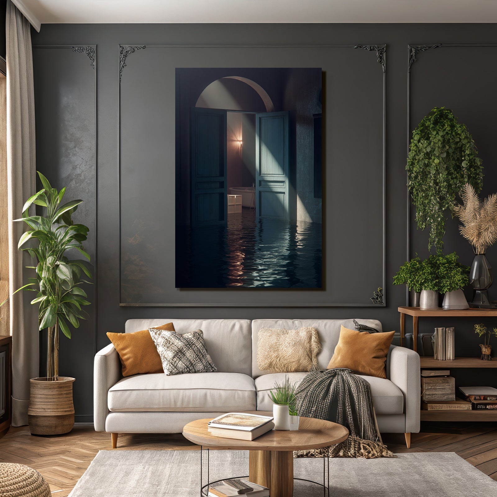 Landscape Flutendes Zimmer Mit Baedezimmer Und Badewanne