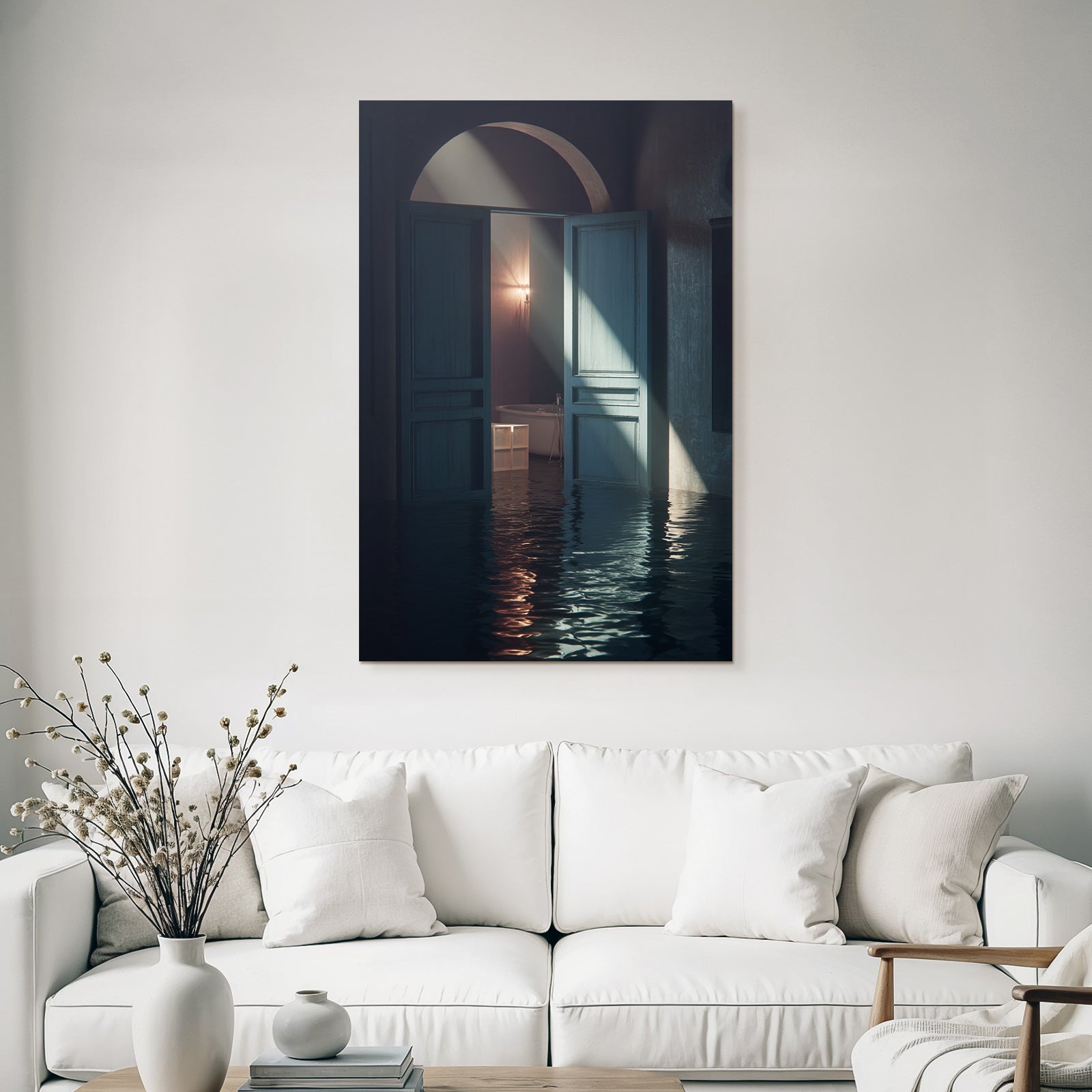 Landscape Flutendes Zimmer Mit Baedezimmer Und Badewanne