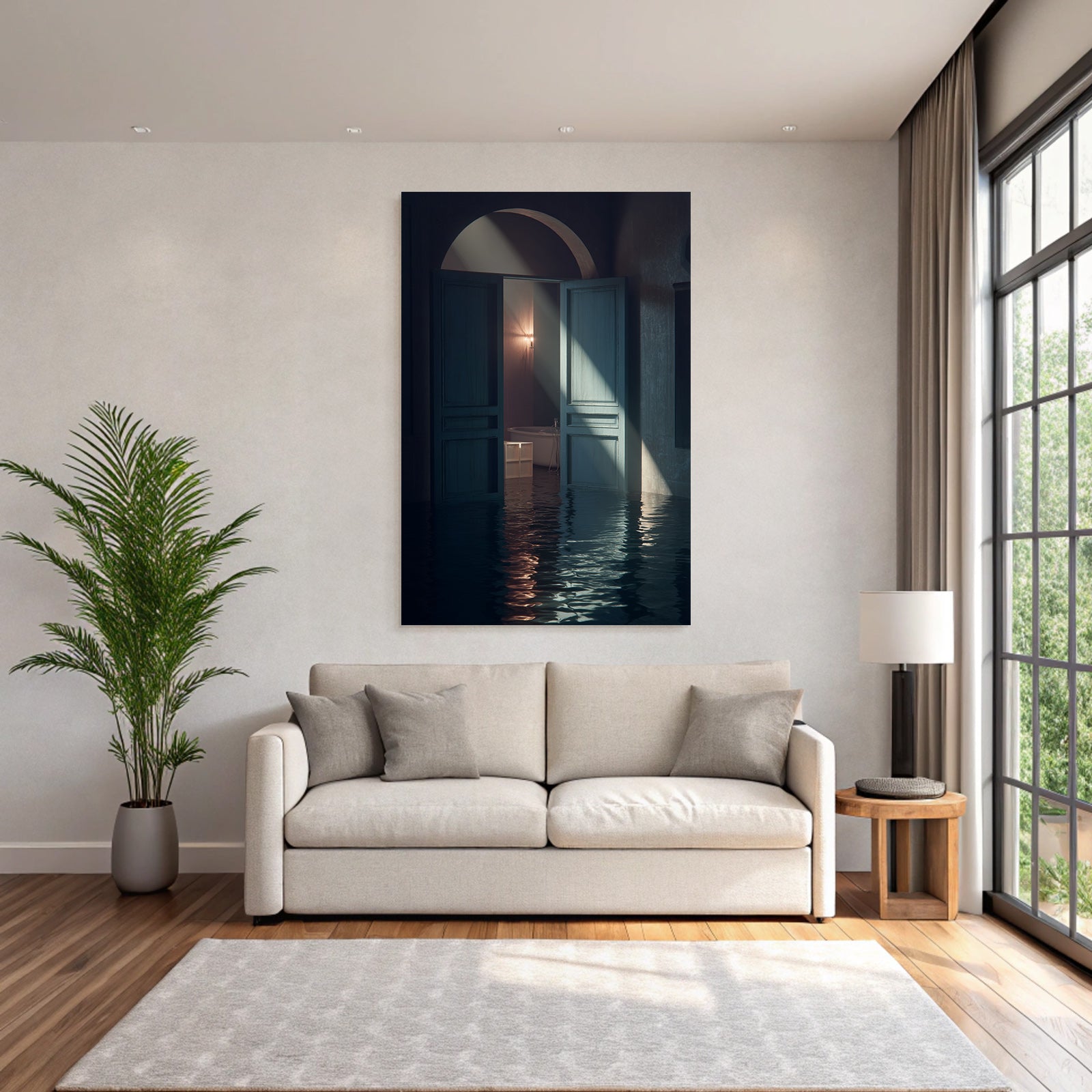 Landscape Flutendes Zimmer Mit Baedezimmer Und Badewanne