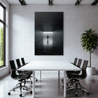 Minimalistische Korridor Mit Silhouette Und Dramatischer Atmosphaere