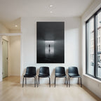 Minimalistische Korridor Mit Silhouette Und Dramatischer Atmosphaere