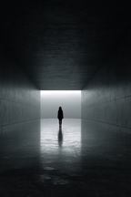 Minimalistische Korridor Mit Silhouette Und Dramatischer Atmosphaere | Fotografie | Kunstgattungen