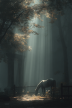 Pferd Licht Wald | Fotografie | Kunstgattungen