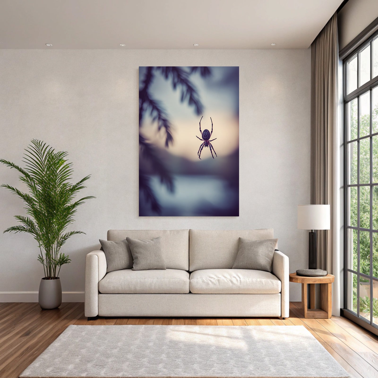 Spider Im Welt Warne Bild Unscharf Hintergrund