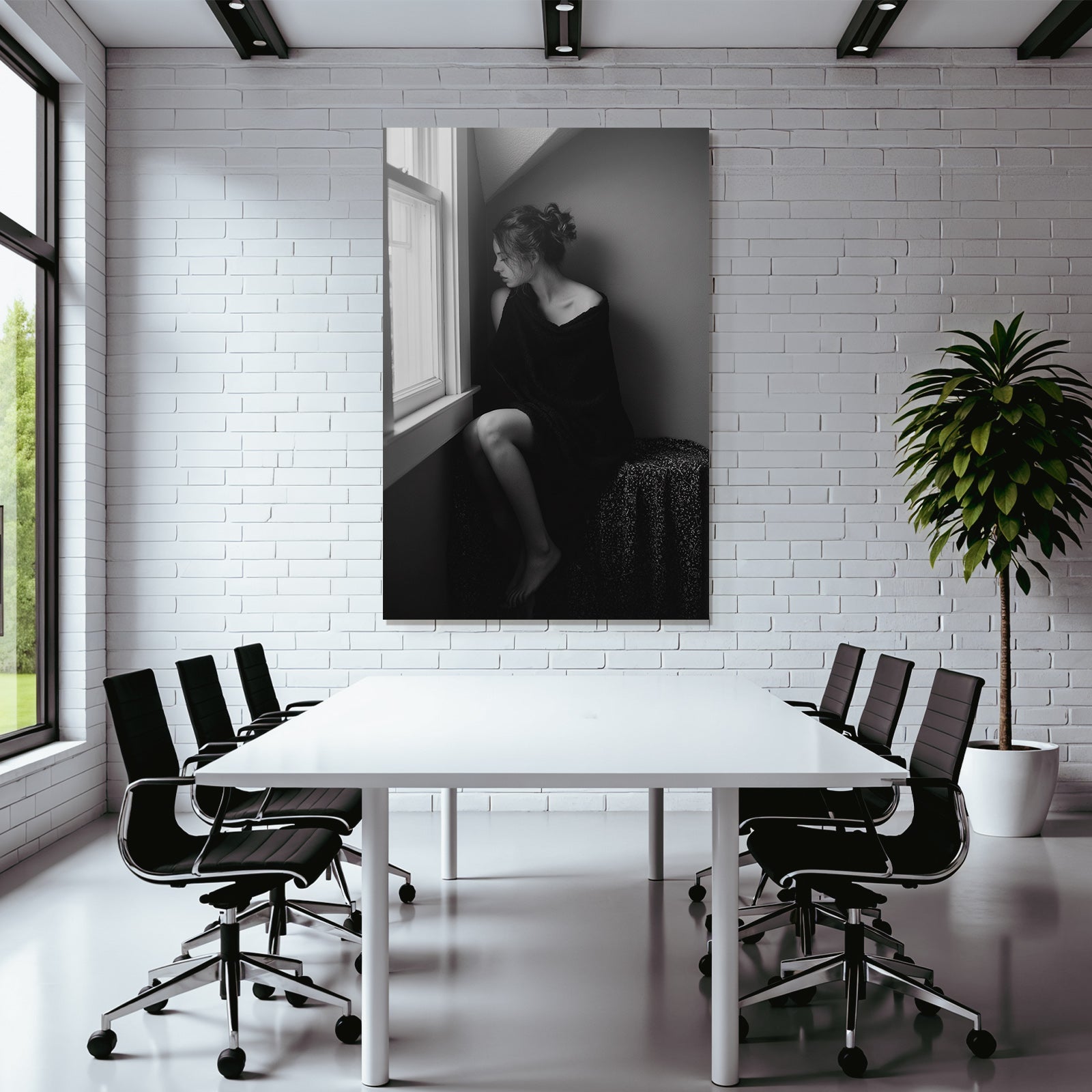 Person Am Fenster