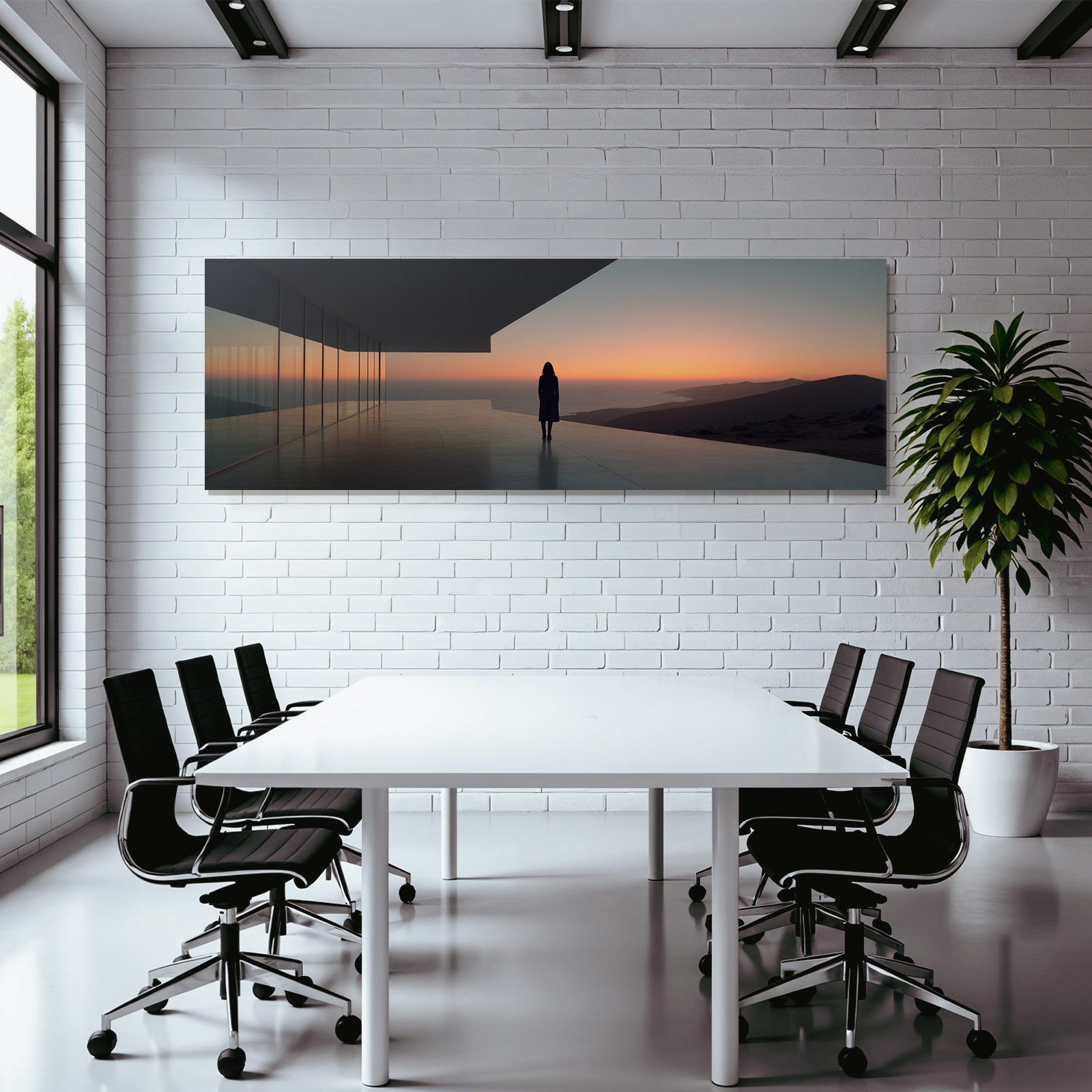Balkonansicht Bei Sonnenuntergang Moderne Architektur Kueste