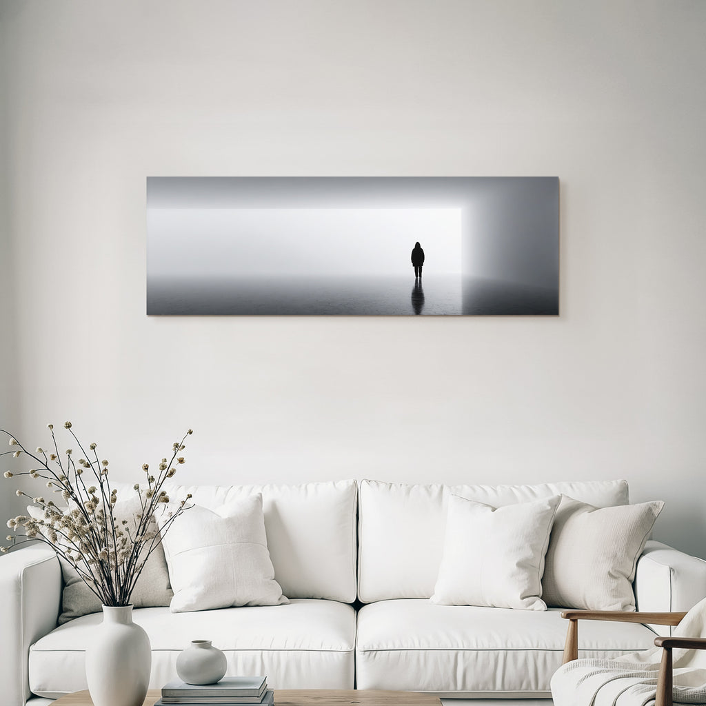 Einsame Figur Im Licht