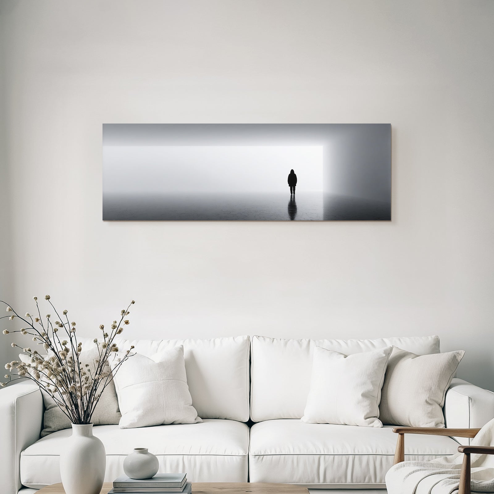 Einsame Figur Im Licht