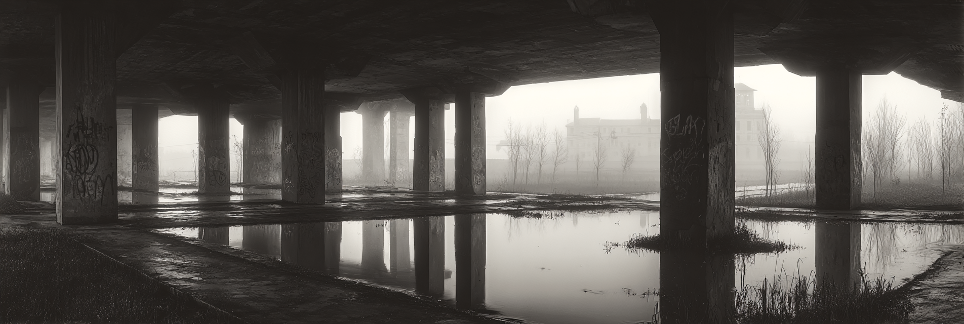 Foggy Underpaß Graffiti Reflections | Fotografie | Kunstgattungen