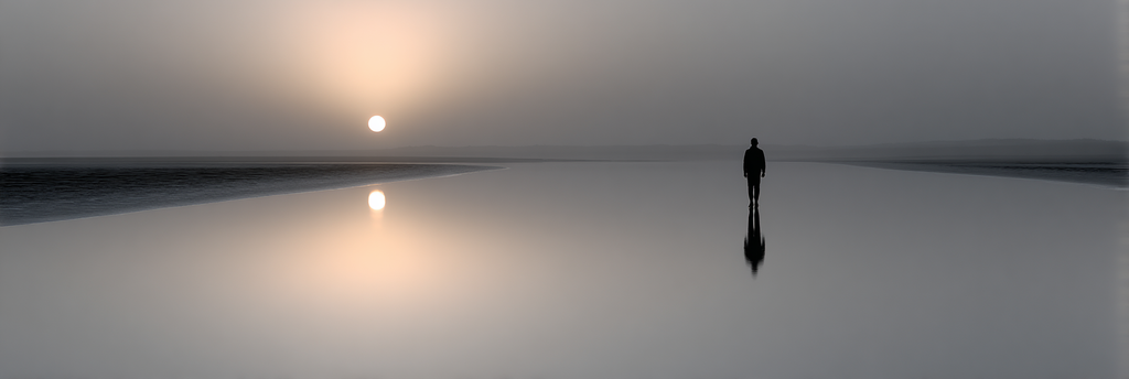 Friedliche Landschaft Allein Stehend Im Nebel | Fotografie | Kunstgattungen