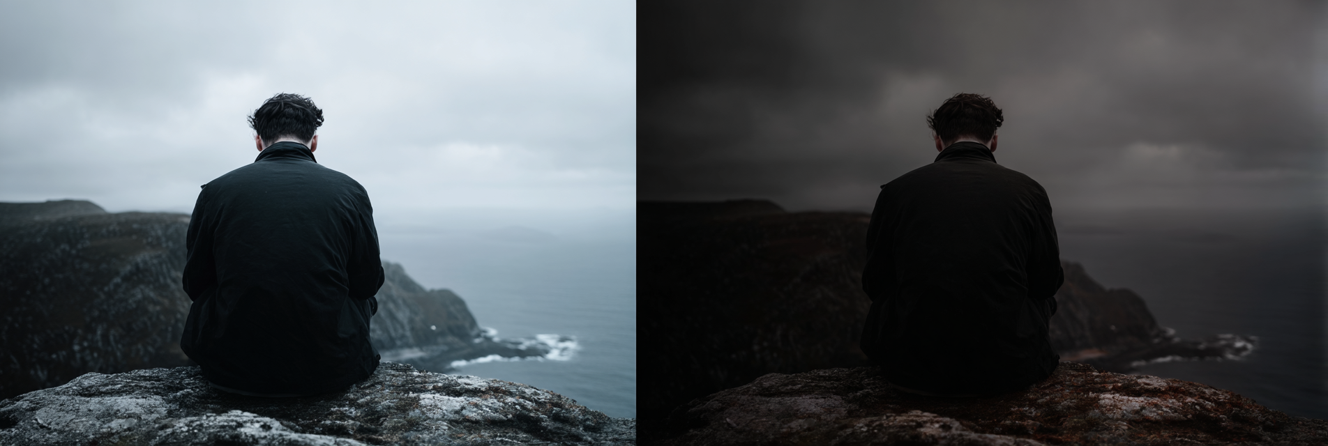 Leichte Und Dunkle Stimmung Auf Dem Felsen | Fotografie | Kunstgattungen
