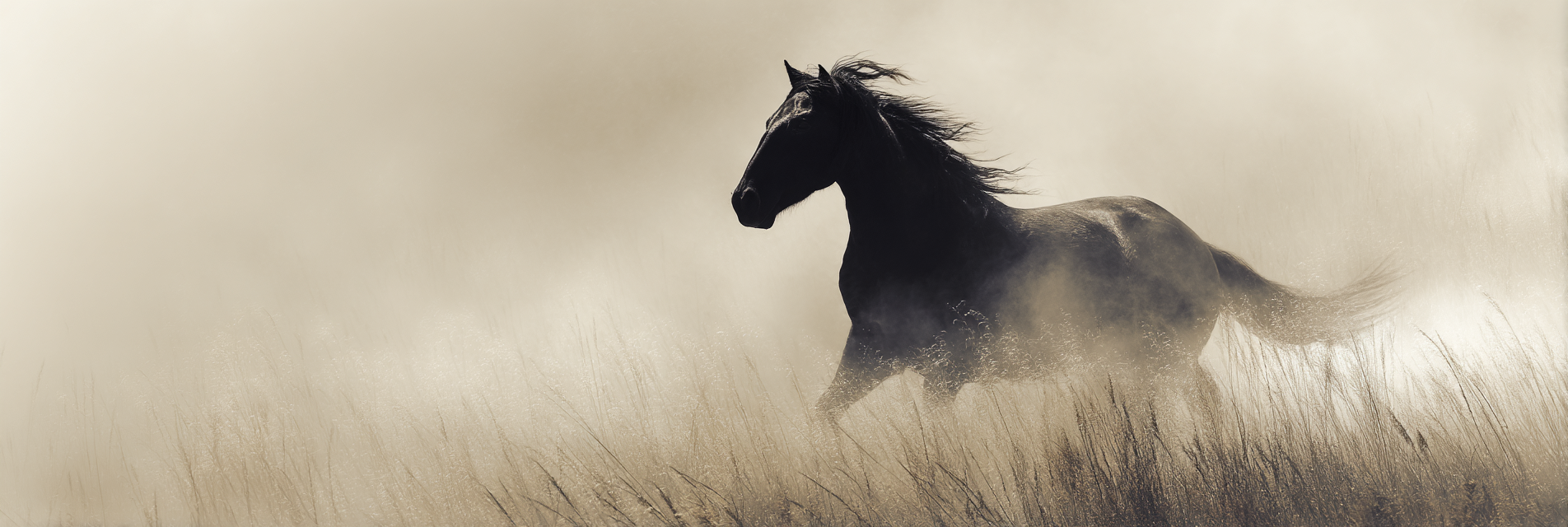 Pferd Im Nebel Bewegungs | Fotografie | Kunstgattungen