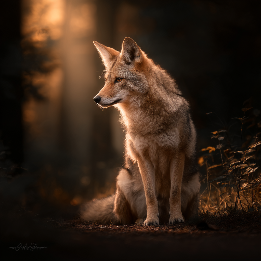 Coyote Wald Sanft Licht | Fotografie | Kunstgattungen