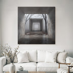 Eerie Tunnels In Foggy Wooded Environment