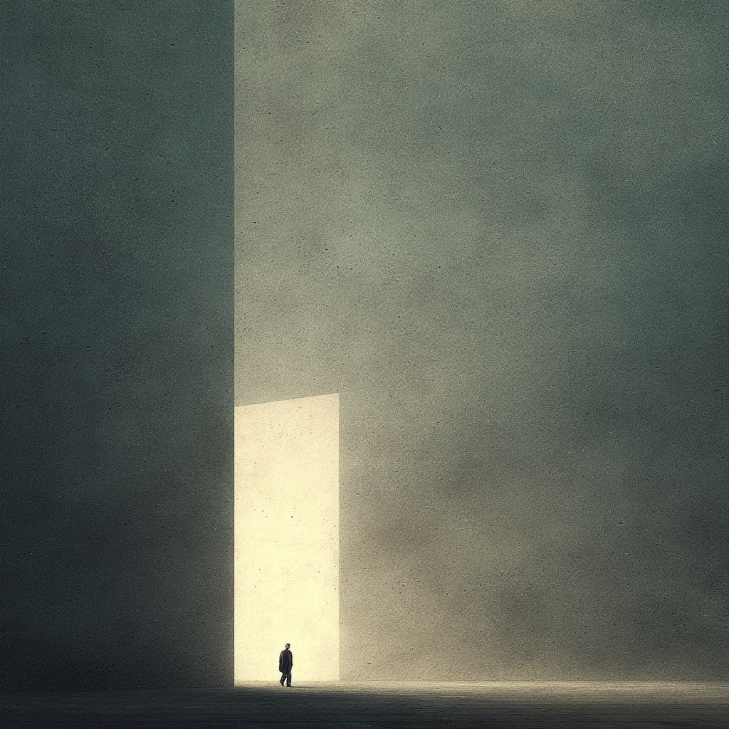 Einsame Figur Vor Licht | Fotografie | Kunstgattungen