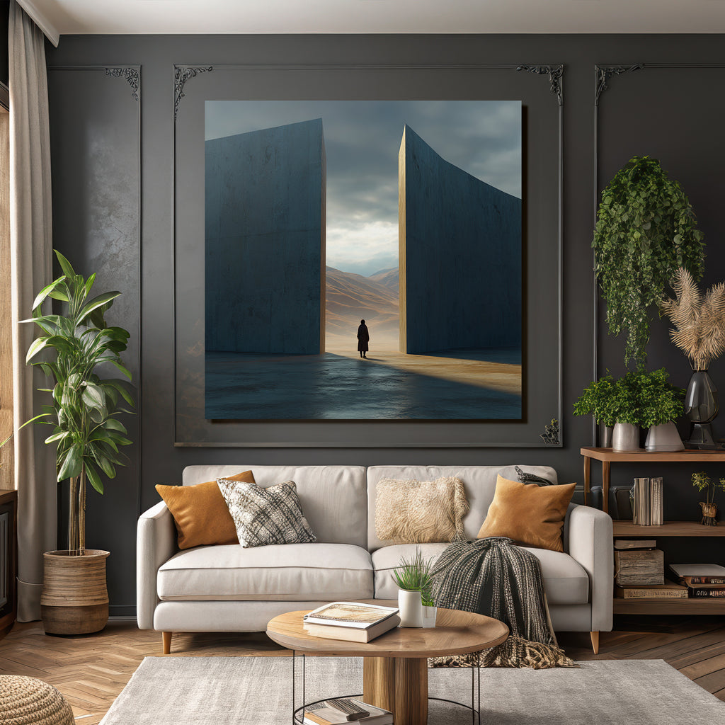 Landschaft Mit Bergen Und Wolken