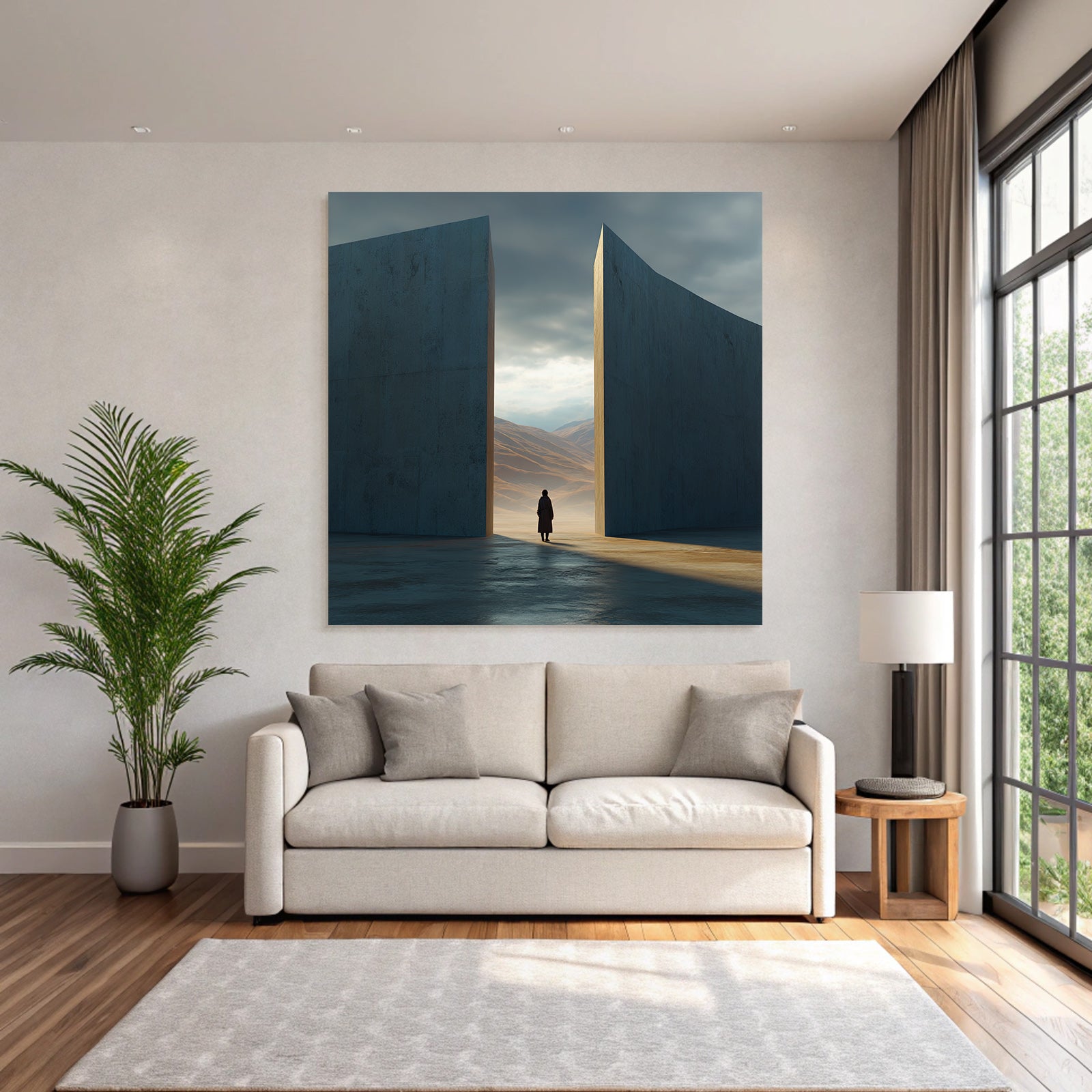 Landschaft Mit Bergen Und Wolken
