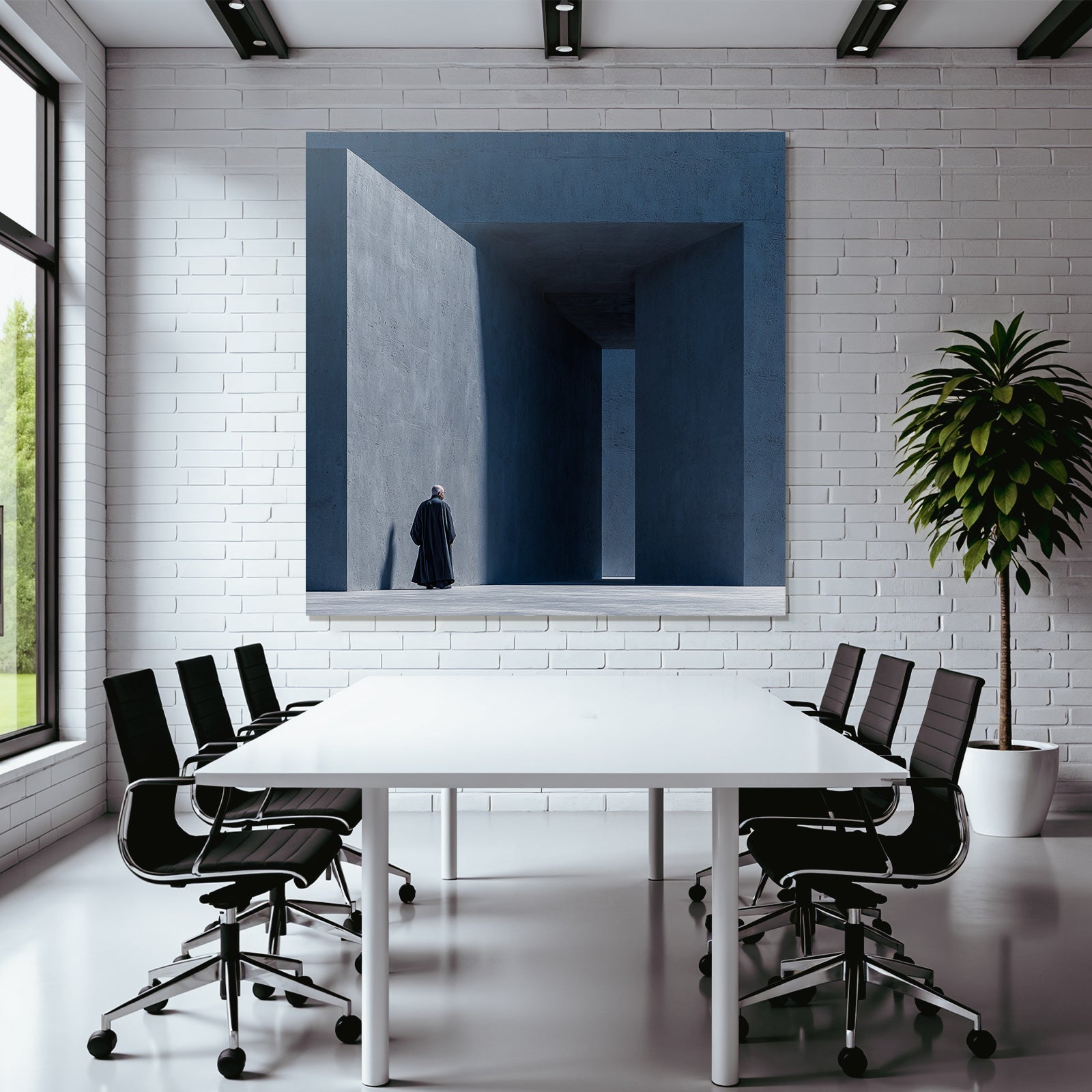 Minimalistische Architektur Gestalt Im Concrete Wand