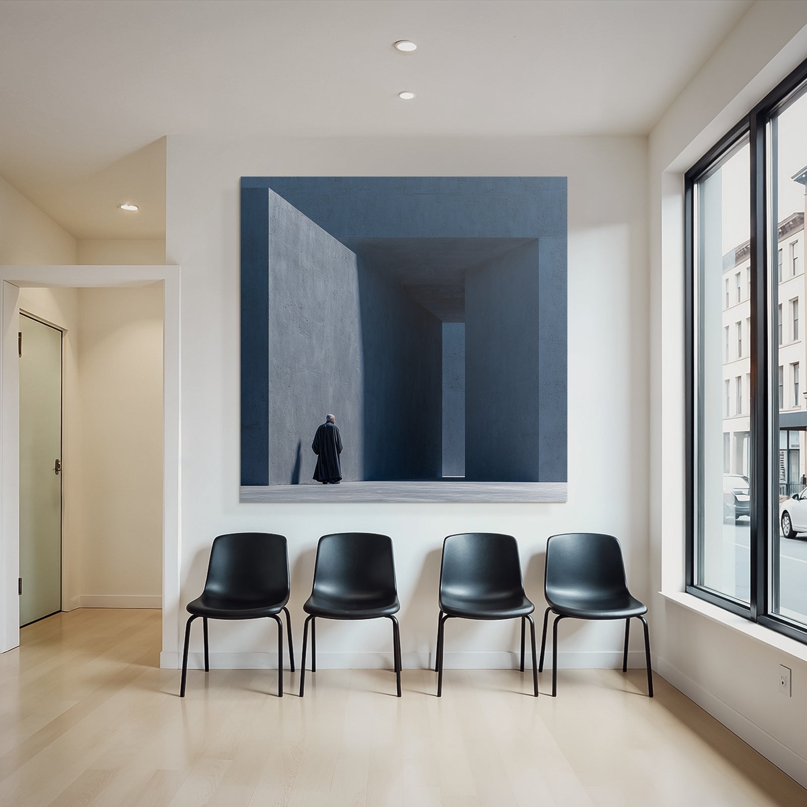 Minimalistische Architektur Gestalt Im Concrete Wand