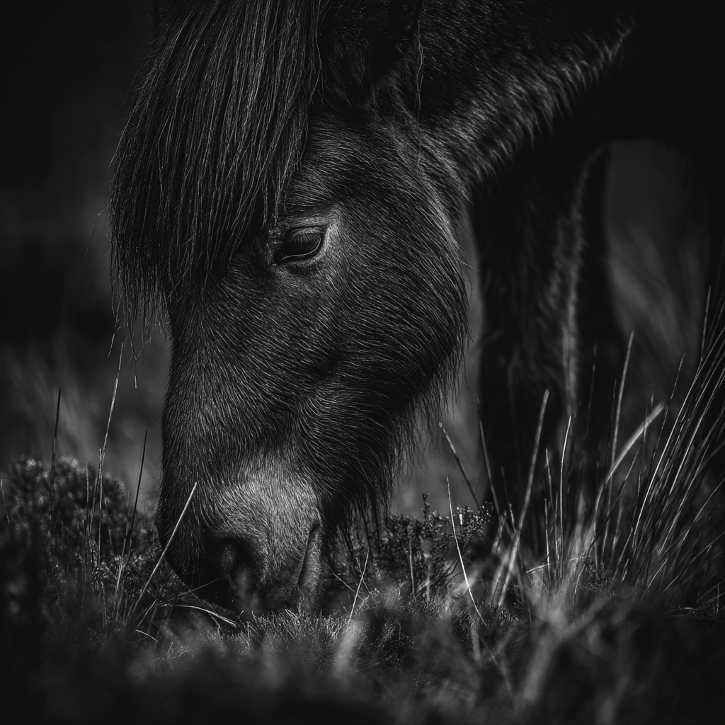 Pferdekopf Closeup Schwarz Und Weiß | Fotografie | Kunstgattungen