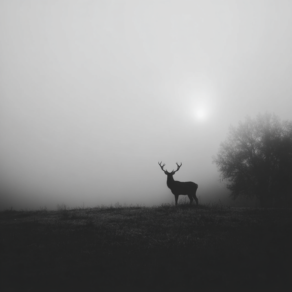 Reh Nebel Landschaft | Fotografie | Kunstgattungen