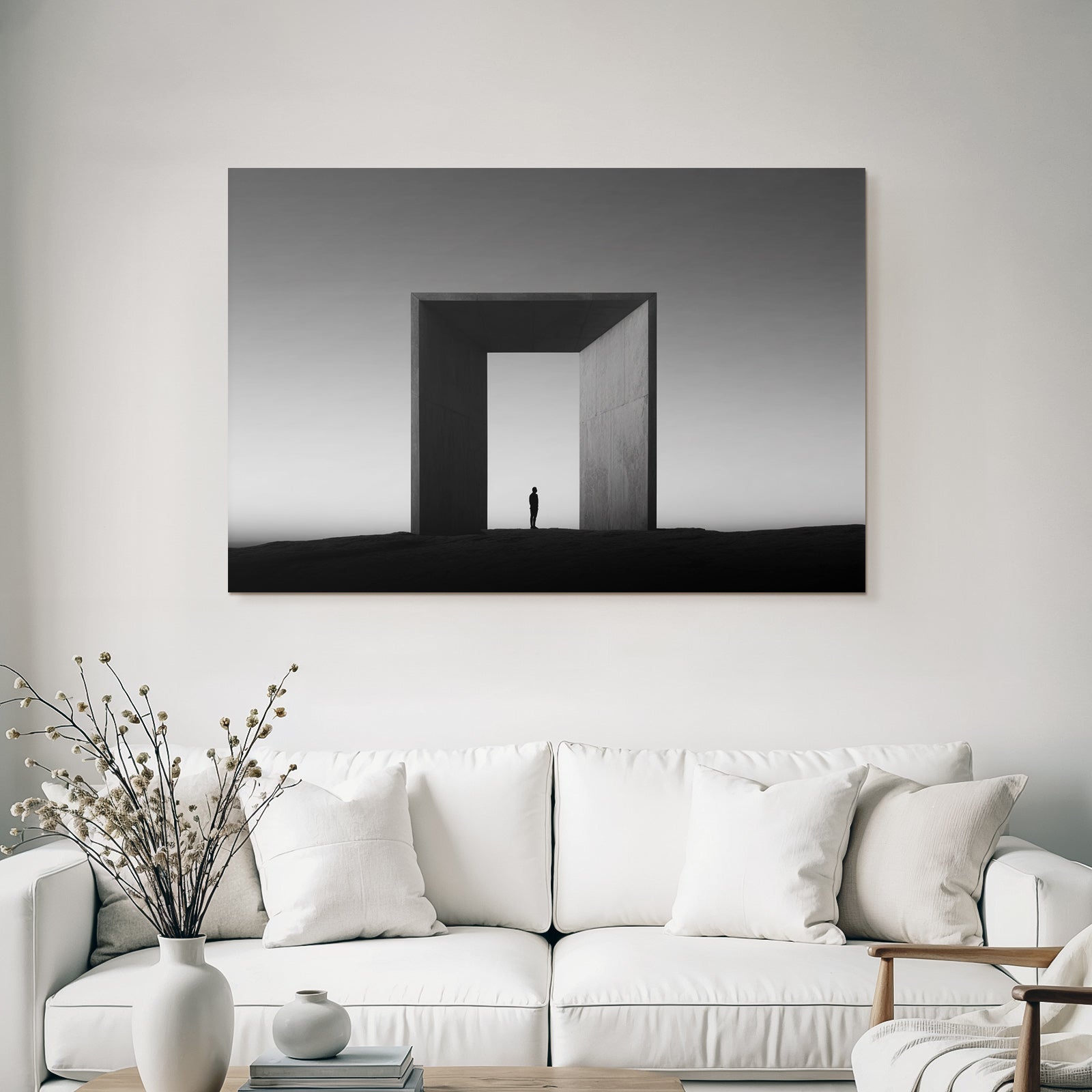 Minimalistische Struktur Mensch Im Portal