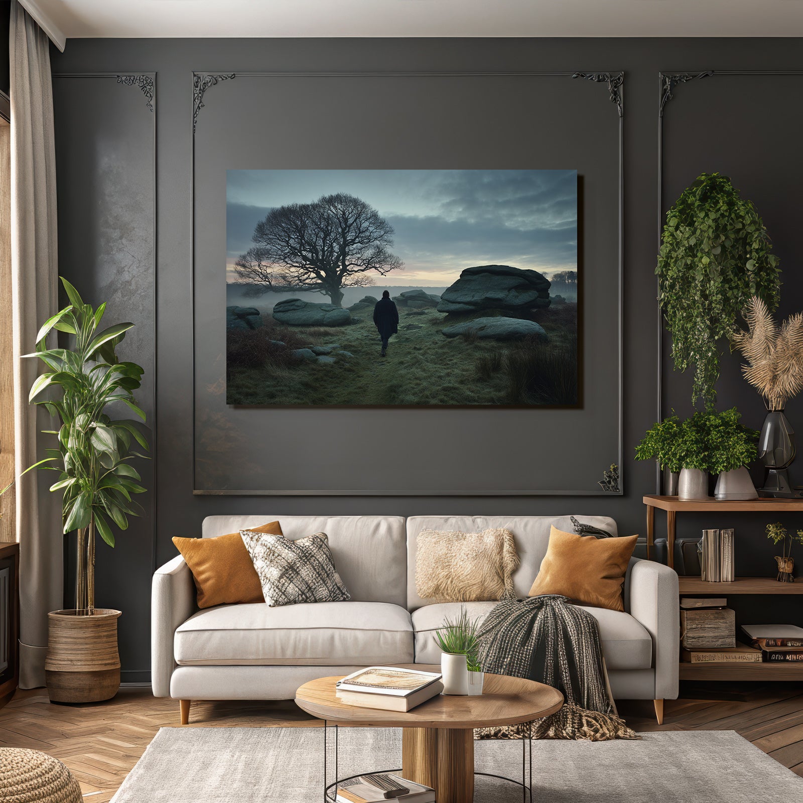 Natur Landschaft Stein Beümen Mensch