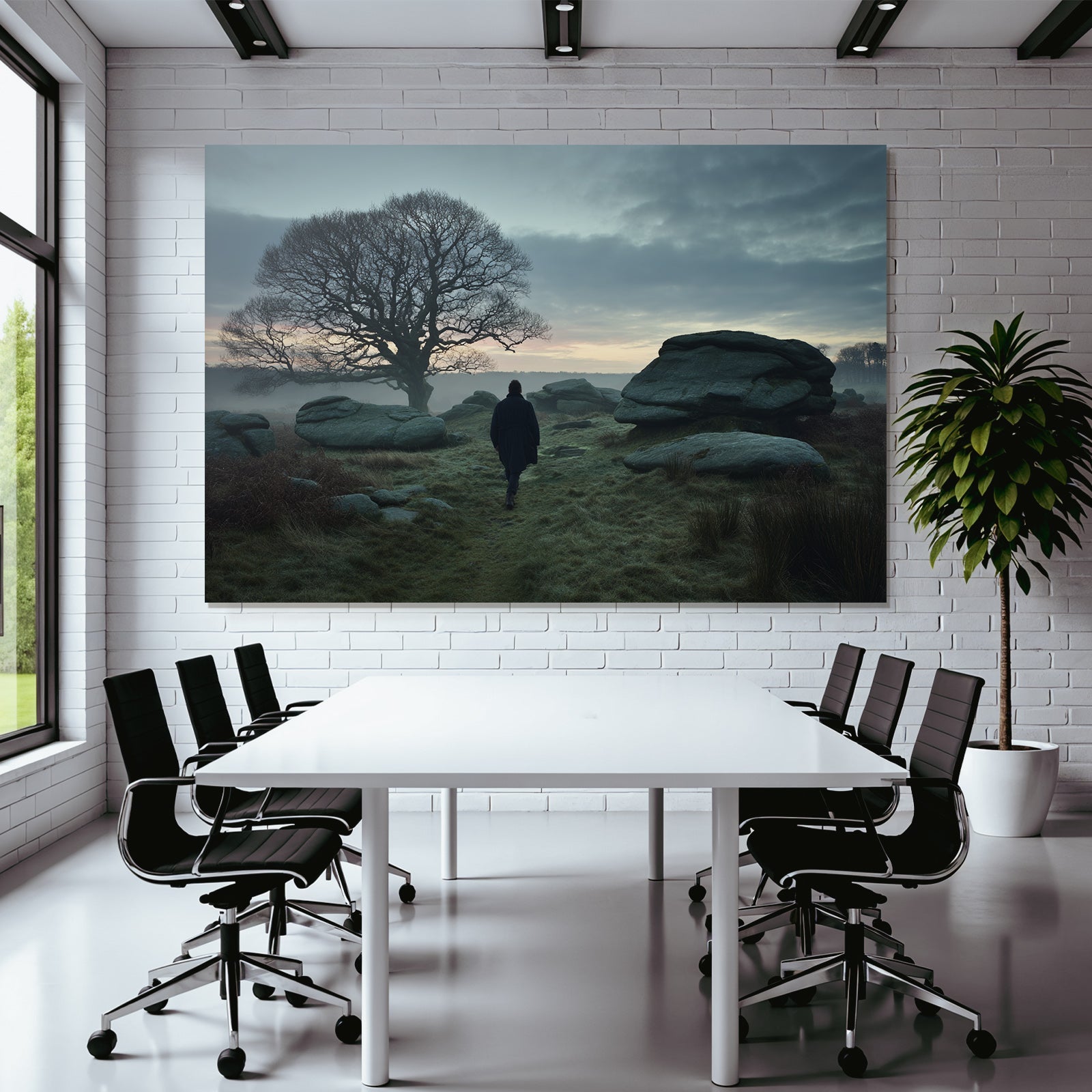 Natur Landschaft Stein Beümen Mensch