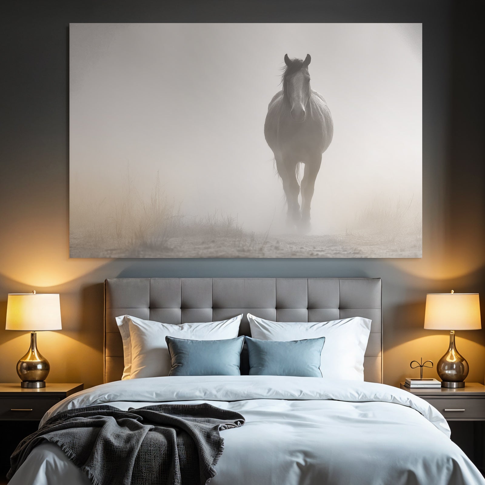Pferd Im Nebel Ruhige Stimmung