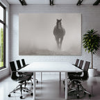 Pferd Im Nebel Ruhige Stimmung
